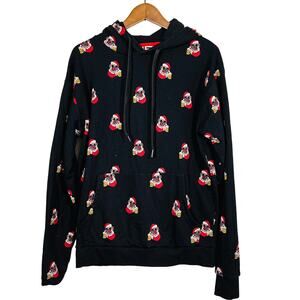 Denim Flower x Ricky Singh Christmas Pug Beer Sweatshirt Holiday Crewneck - M